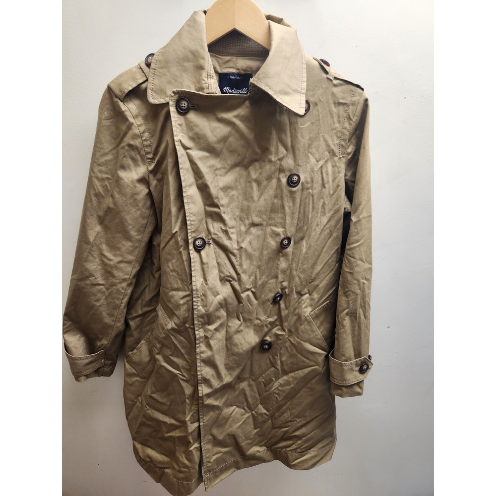 Madewell Trade 1937 Mark Tan Double Breasted Trench Coat Women's‎ XS